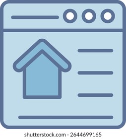 Website Filled Blue Tone Icon