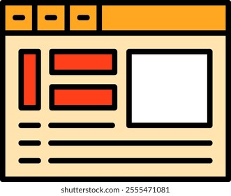 Website Filled Style Icon Design