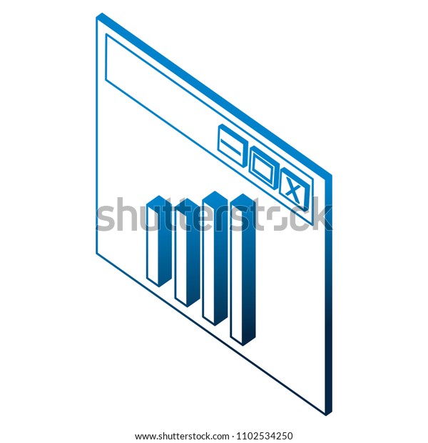 Website Financial Statistics Graph Isometric Stock Vector - 