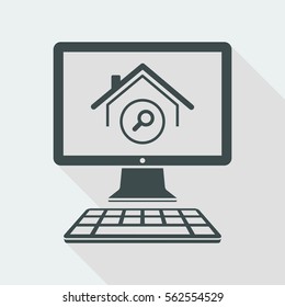Website for find home - Vector computer application icon