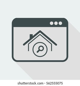 Website for find home - Vector computer application icon