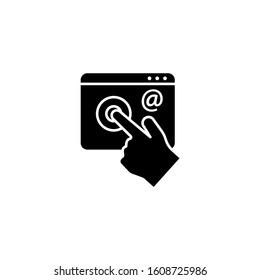 Website finger tap icon. Simple connection sign icons for ui and ux, website or mobile application