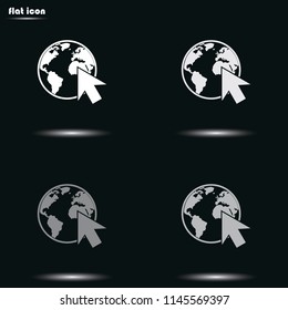 Website flat grayscale vector Icon.