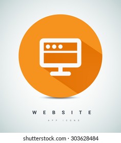 a website flat line vector icon for websites and apps mobile minimalistic flat design