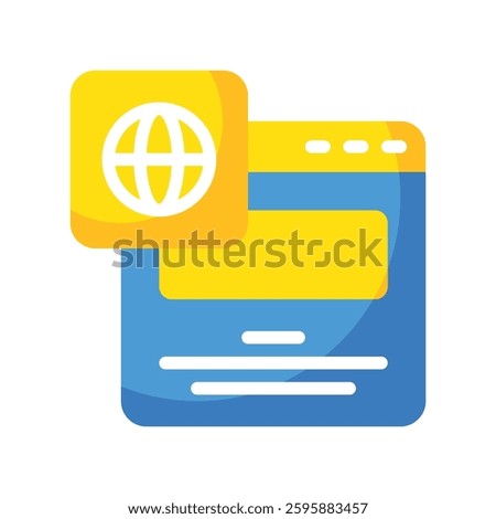 Website With Flat Style Icon Vector