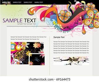 website floral vector template