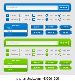 Website form interface elements.