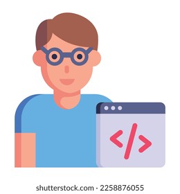 Website and gamepad, flat icon of game development, 