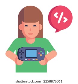 Website and gamepad, flat icon of game development, 