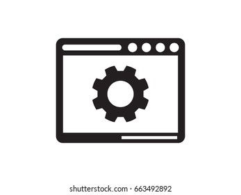 Website, gear, icon, vector illustration of Eps10