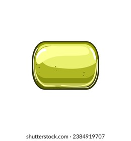 caricatura del botón de cristal del sitio web. signo luminoso, reflexión de plantilla, signo de botón de cristal de sitio web vacío de forma. ilustración vectorial de símbolo aislado