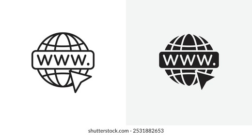 Conjunto de iconos de globo de Sitio web. Ilustrador de Vector de stock. EPS 10