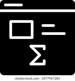 Ilustración de icono de glifo de Sitio web Vector