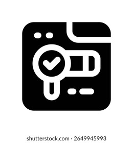 website glyph icon. Strong and solid vector icon for websites, mobile interfaces, presentations, and visual branding. High quality and easy to edit.