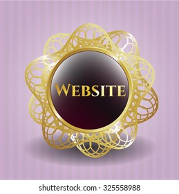 Website gold emblem or badge