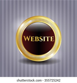 Website-Goldemblem oder -zeichen