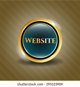 Website gold shiny badge