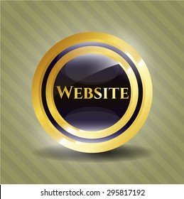 Website gold shiny emblem