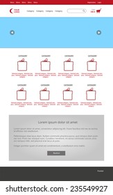 Website graphic design. Modern responsive web layout