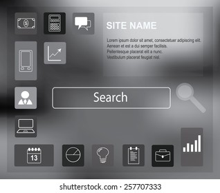 Website gray modern template