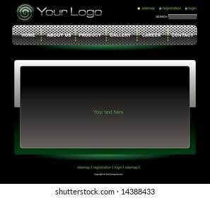 Website green chrome template