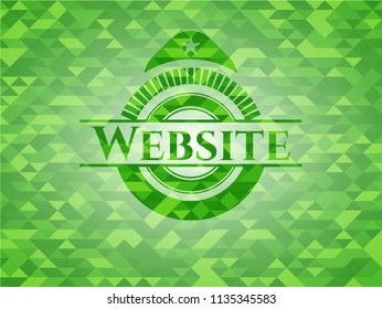 Website green mosaic emblem