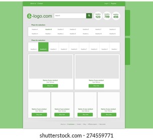 website green template with business style