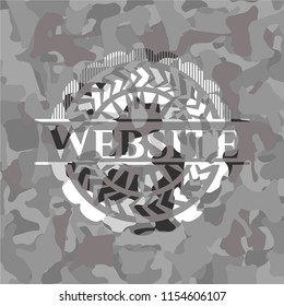 Website grey camouflage emblem