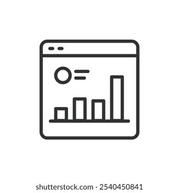 Website growth, icon in line design. Website growth, expansion, traffic, development, analytics, performance, strategy on white background vector. Website growth editable stroke icon