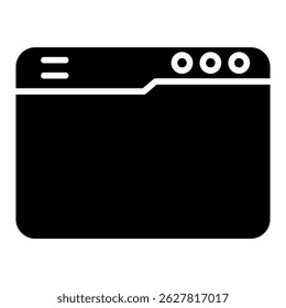 Website gylph icon. Simple vector icon design in gylph style. Editable vector format