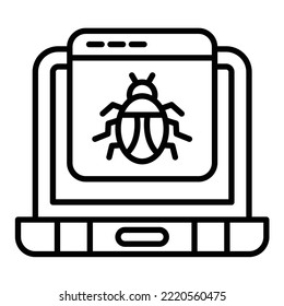 Sitio web Hackeado imagen vectorial de icono. También se puede usar para aplicaciones web, aplicaciones móviles y medios impresos.