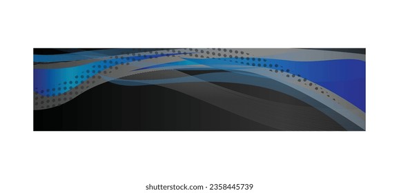 Website header or banner with abstract dynamic wavy design concept