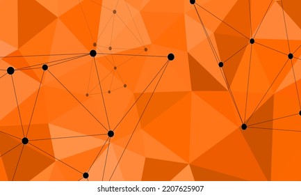 Cabecera o diseño de banner del sitio web con fondo poligonal abstracto y puntos y líneas de conexión. Conexión de red global. Tecnología digital con fondo plexado y espacio para tu texto