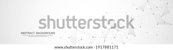 Website header or banner design with abstract\
polygonal background and connecting dots and lines. Global network\
connection. Digital technology with plexus background and space for\
your text
