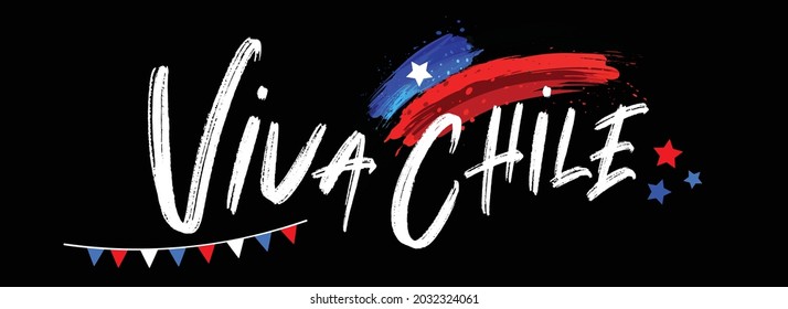 Website Header or Banner Design for Chile Independence Day. Happy National Holiday Fiestas Patrias. September 18 Background Design.