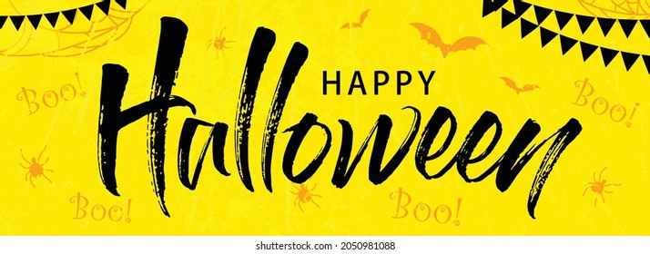 Website Header or Banner Design for Happy Halloween.