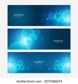Website-Header oder Banner-Design mit Hexagons-Muster. Geometrischer abstrakter Hintergrund mit einfachen hexagonalen Elementen. Medizin, Technologie oder Wissenschaftsdesign.