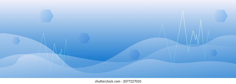 Website-Header oder Banner-Design mit Hexagons-Muster. Geometrischer abstrakter Hintergrund mit einfachen hexagonalen Elementen. Medizin, Technologie oder Wissenschaftsdesign.