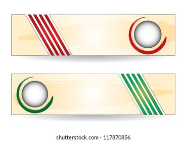 Website header or banner design set
