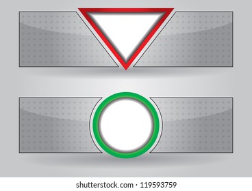 Website header or banner design set