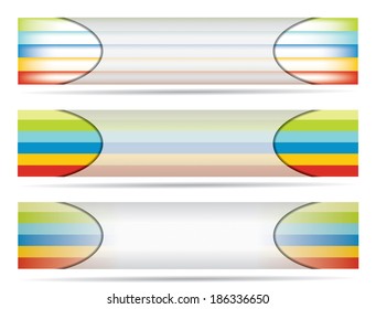 Website header or banner design set 