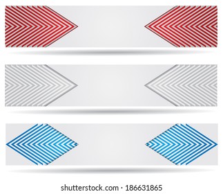 Website header or banner design set 