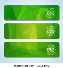 Website Header Or Banner Green Set