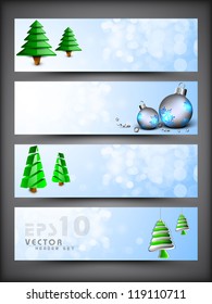Website header or banner for Merry Christmas celebration. EPS 10.
