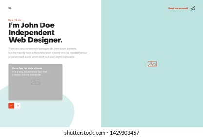 Website header banner for personal use or business. Portfolio website design
