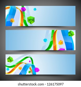 Website header or banner set.