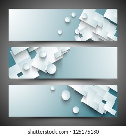 Website header or banner set.