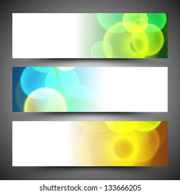 Website header or banner set.