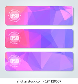 Website header or banner set