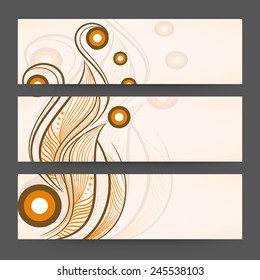 Website header or banner set.